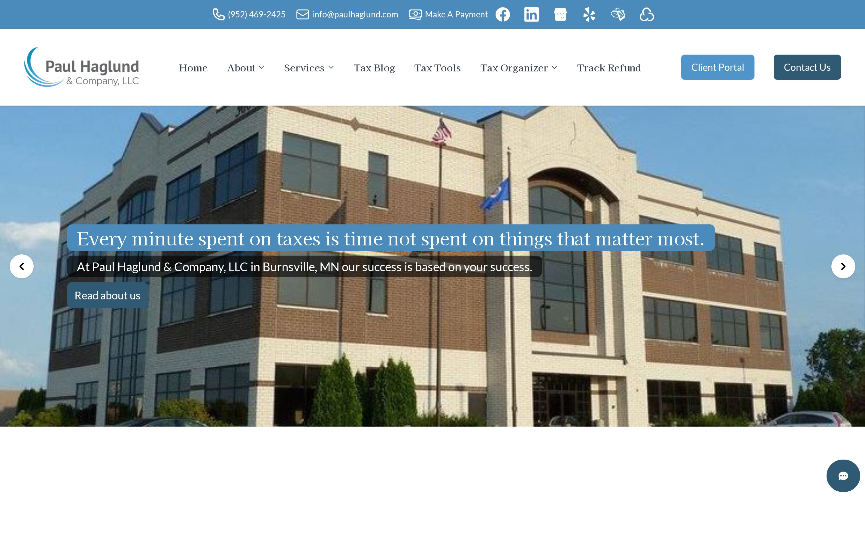 The Paul Haglund & Company website